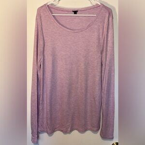 J. Crew Super Soft Pink Long Sleeve Textured Tee Women Size XL